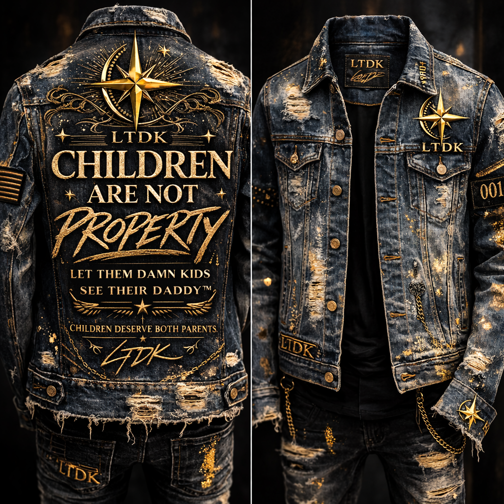 North Star Black Distressed Denim Jacket