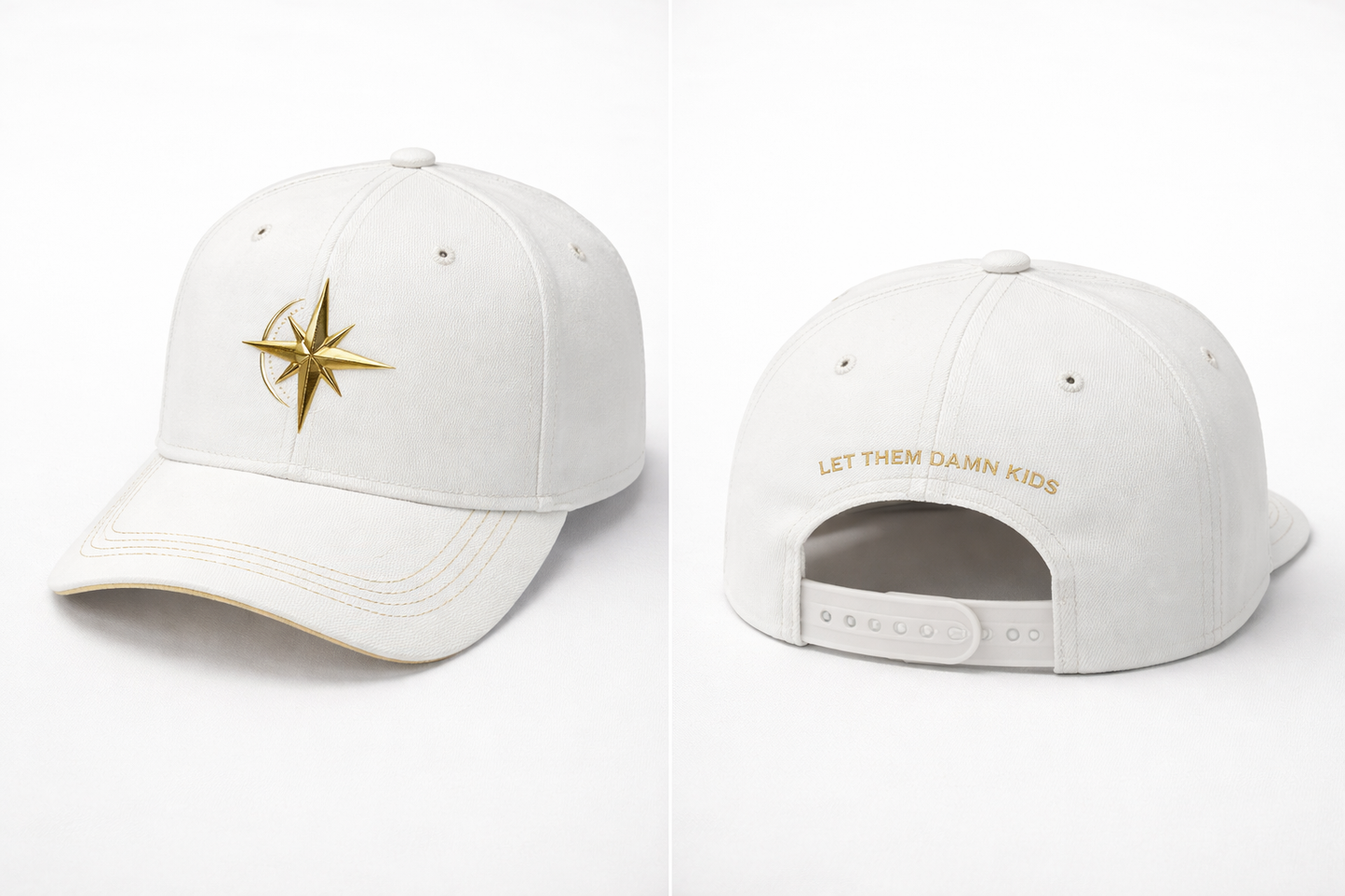 LTDK North Star Signature Cap — Cream & Gold