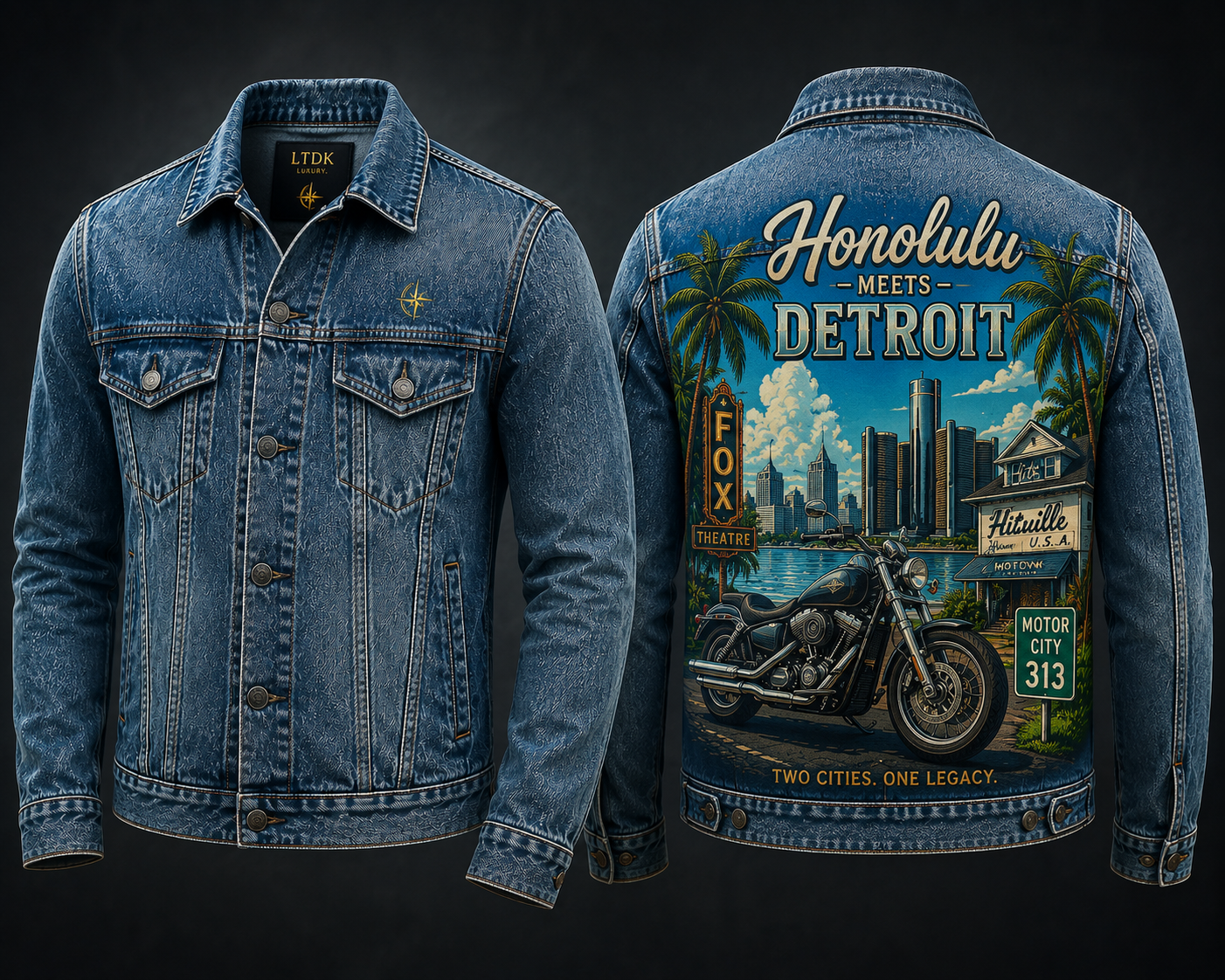 HONOLULU MEETS DETROIT™ SIGNATURE DENIM JACKET