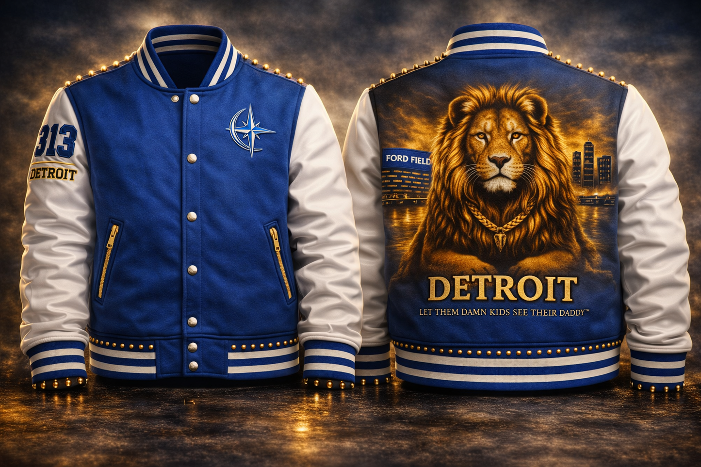 LTDK North Star Varsity Jacket — 313 Edition (Blue/White)